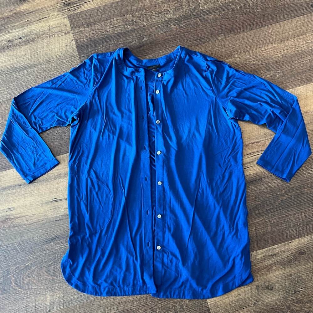 J.Jill Wearever Collection butting down sweater womens size large royal blue